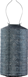 Solar Lampion Cylinder - Topaze Grey Blue - 18 cm