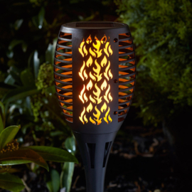 Solar Fakkels - Met Vlameffect - Set van 4