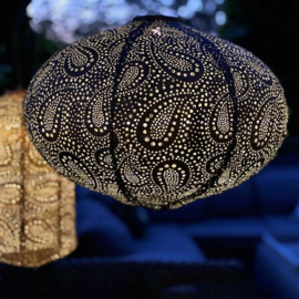 Solar Lampion Oval - Paisley Taupe - 40 cm