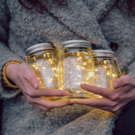 Solar Jar Light - Vuurvliegjes - Set van 3