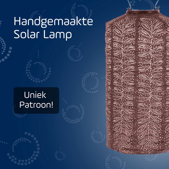 Solar Lampion Cylinder - Folia Plum - 18 cm