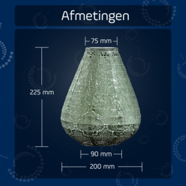 Solar Lampion Tulip - Bazaar Sage Green - 20 cm