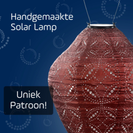 Solar Lampion Jar - Mandela Copper - 30 cm