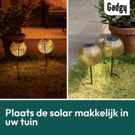 Solar Tuinstekers Flower - Set van 2 - 34 cm