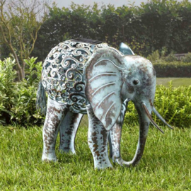 Solar Olifant - Metaal - 35 cm