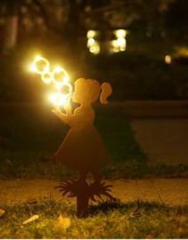 Solar Tuinsteker - Girl with Bubbles - 50 cm