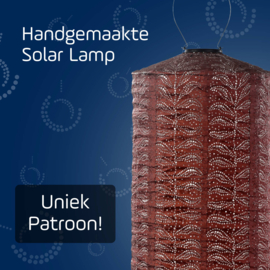 Solar Lampion Cylinder - Folia Copper - 28 cm