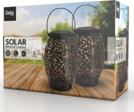 Solar Lantaarns Oriental Ovaal - Set van 2 - 22 cm