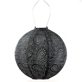 Solar Lampion Round - Paisley Dark Grey - 30 cm