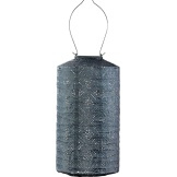 Solar Lampion Cylinder - Topaze Grey Blue - 18 cm