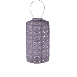 Solar Lampion Cylinder - Mandela Mauve Purple - 18 cm