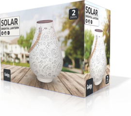 Solar Lantaarns Wit - Set van 2 - 23 cm
