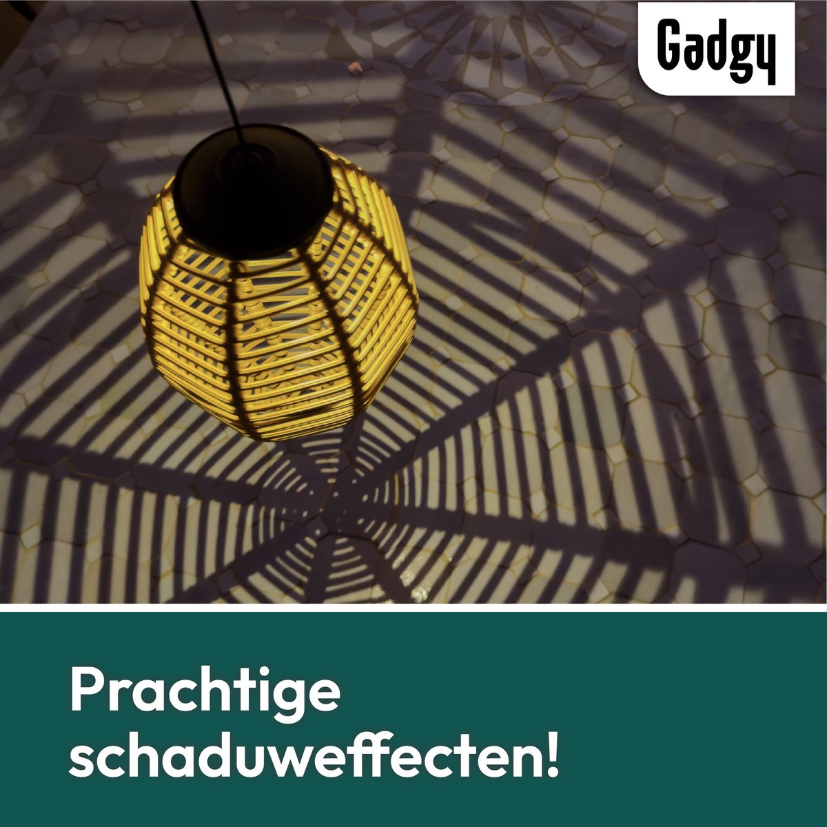 Solar Hanglampen Rattan – Set van 2