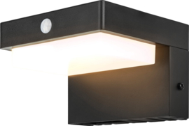 Solar Wandlamp Lima Black met Sensor – 400 Lumen