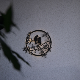 Solar Wandlamp - Love Birds - 40 cm