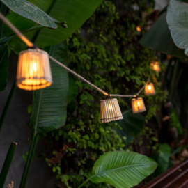 Solar Lichtsnoer Bamboe - Okinawa - 10 Hanglampjes