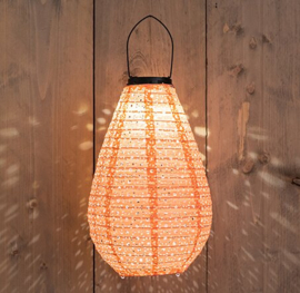 Solar Lampion - Marrakesh Koraal - 29x20 cm