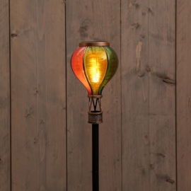 Solar Luchtballon op Steker met Vlameffect 12 LED – Multicolor 57 cm