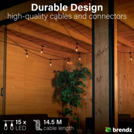 Solar Lichtsnoer Djerba Filament – 15 LED’s