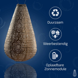 Solar Lampion Drop - Fiore Gold - 28 cm