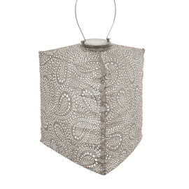 Solar Lampion Triangle - Paisley Light Taupe - 28 cm