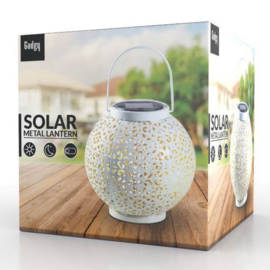 Solar Lantaarn Rond Wit - 20 cm