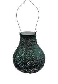 Solar Lampion - Ikat Green - 16 cm