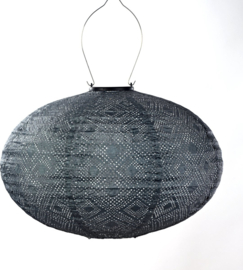 Solar Lampion Oval - Mosaic Grey Blue - 40 cm