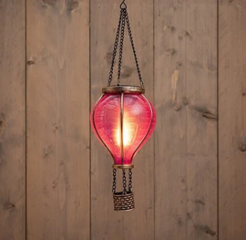 Solar Luchtballon - Met Vlameffect - Roze 36 cm