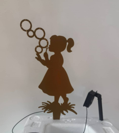 Solar Tuinsteker - Girl with Bubbles - 50 cm