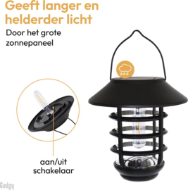 Solar Wandlamp Beehive - Inclusief wandhaak - 17 cm
