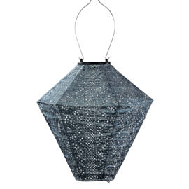 Solar Lampion Diamond - Lace Grey Blue - 28 cm
