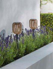 Solar Tuinstekers Rattan – Set van 2 – 25,5 cm