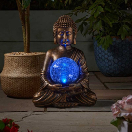 Solar Boeddha - 10 Leds - 35 cm