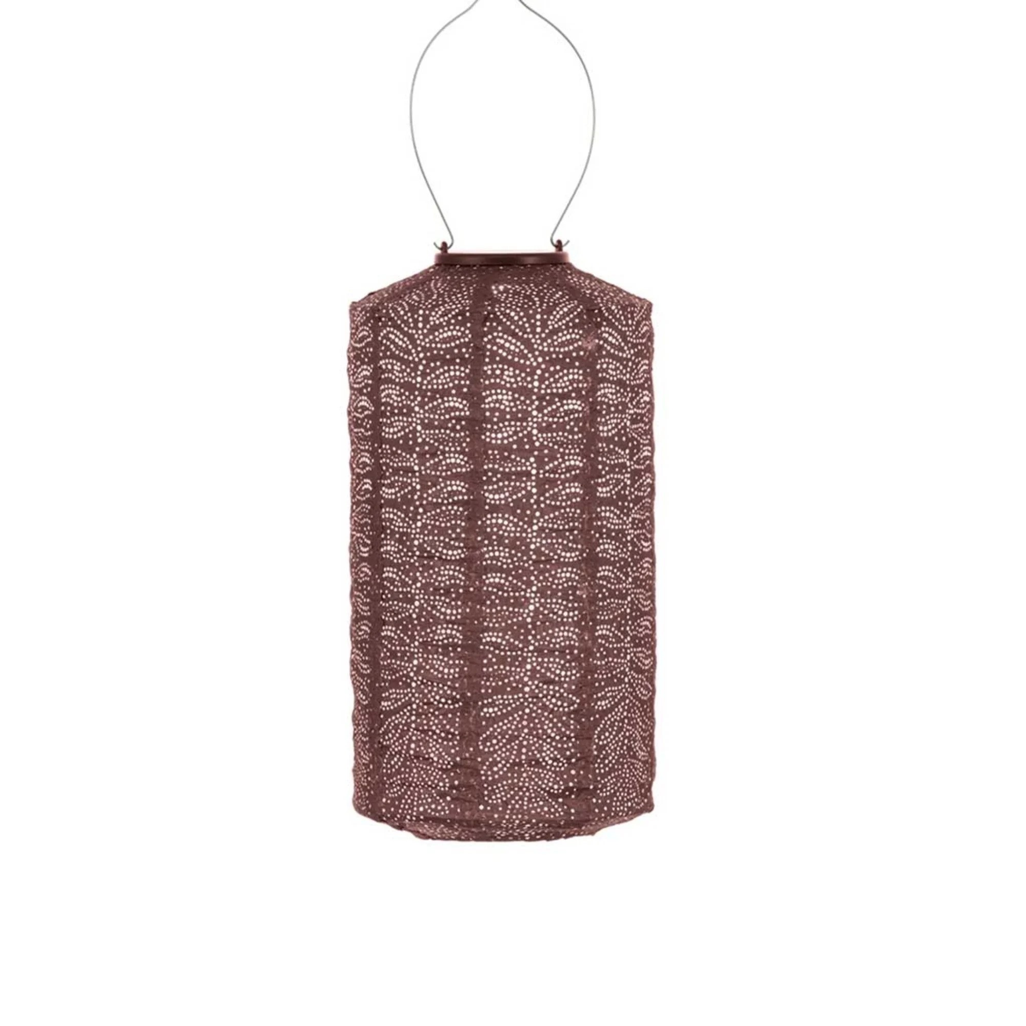 Solar Lampion Cylinder - Folia Plum - 18 cm