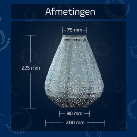 Solar Lampion Tulip - Fiore Grey Blue - 20 cm