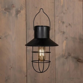 Solar Stormlamp - Zwart - 21,5 cm