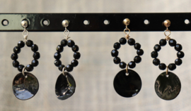 Onyx 14k gold filled gouden of 925 zilveren oorbellen