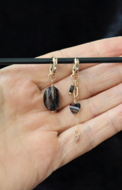 Asymmetrische 14k gold filled gouden oorbellen