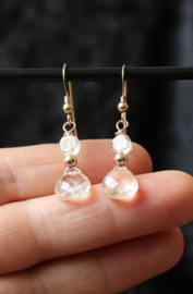 Citrien gouden 14k gold filled oorbellen,