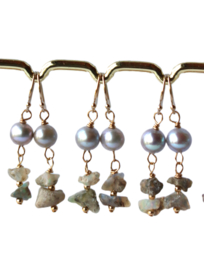 Ruwe opaal 14k gold filled gouden oorbellen