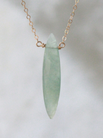 Aquamijn 14k gold filled of 925 zilveren ketting