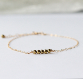 hematiet armband gold filled