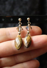 Tijgeroog 14k gold filled gouden