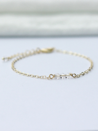 Bergkristal armband gold plated