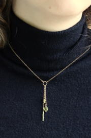 Peridoot 925 zilveren of 14 k gold filled gouden ketting