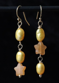 Topaas ster 14 k gold filled goud