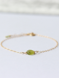 peridoot armband gold filled of 925 zilver