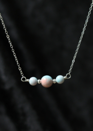 Agaat 925 zilveren choker