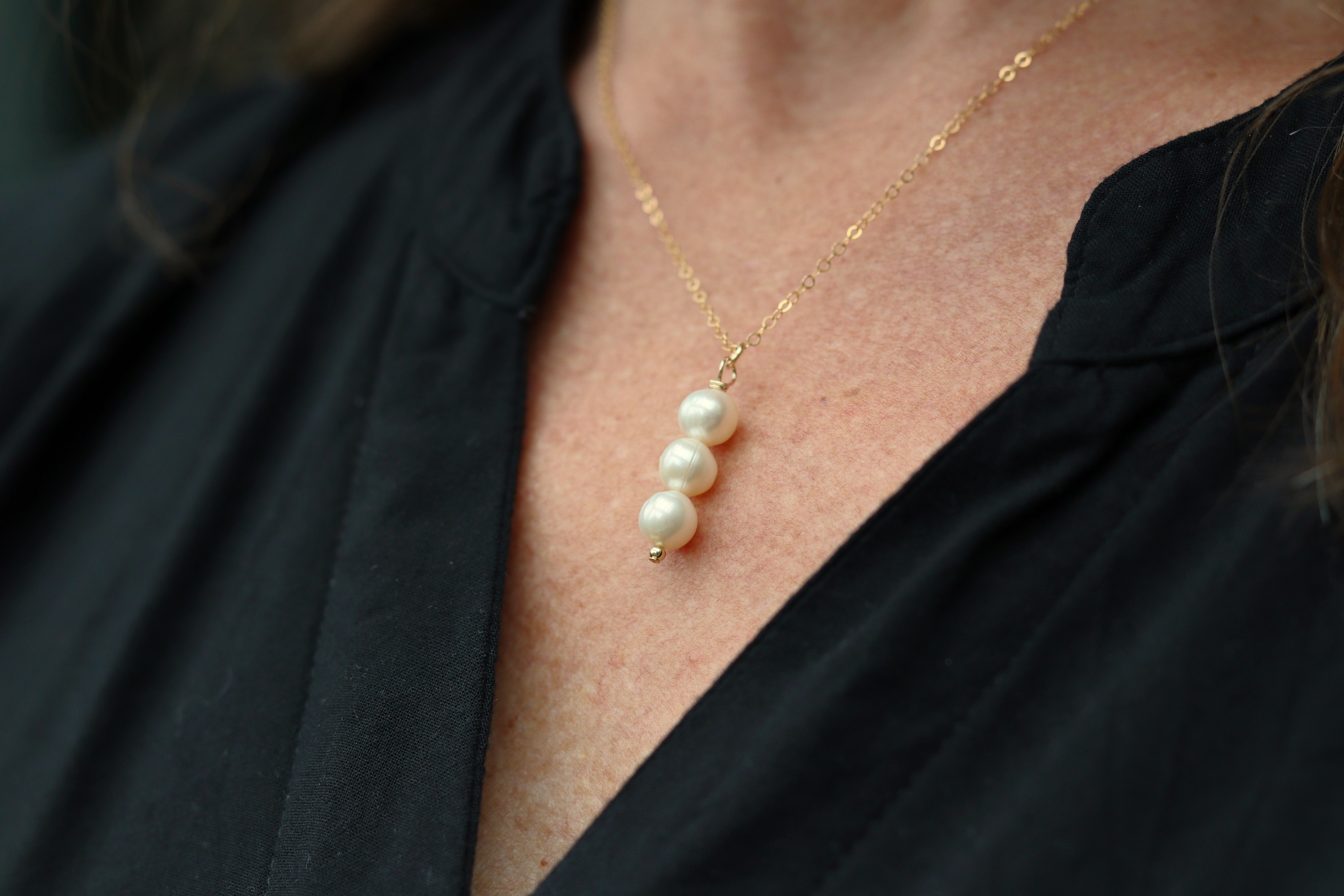Zoetwaterparel 14k gold filled ketting of zilveren 925  ketting, parel ketting